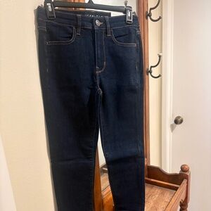 american eagle hi rise next level stretch jeggings true rinse size 6 regular